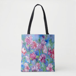 ’Garden Sweet Peas’ Shoulder Tote Tygkasse