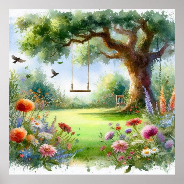 Garden Swing liggande 1 Poster (Framsidan)