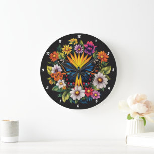 Garden Symphony’ - Blommigt Butterfly Stor Klocka