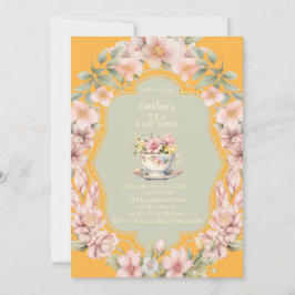 Garden Tea för två födelsedagar Inbjudningar