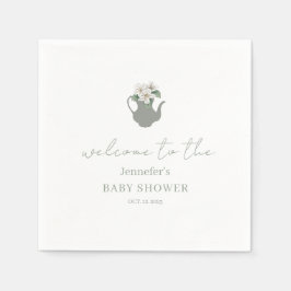 Garden Tea Party babydusch Pappersservett