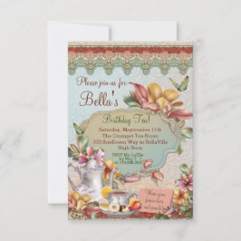 Garden Tea Party-inbjudan Inbjudningar