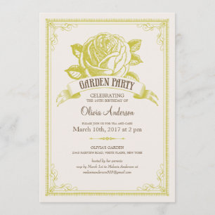 Garden Tea Party-inbjudningar Inbjudningar