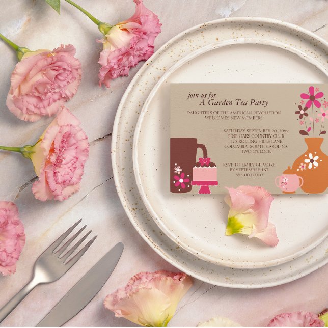 Garden Tea Party Luncheon-inbjudan Inbjudningar (Skapare uppladdad)
