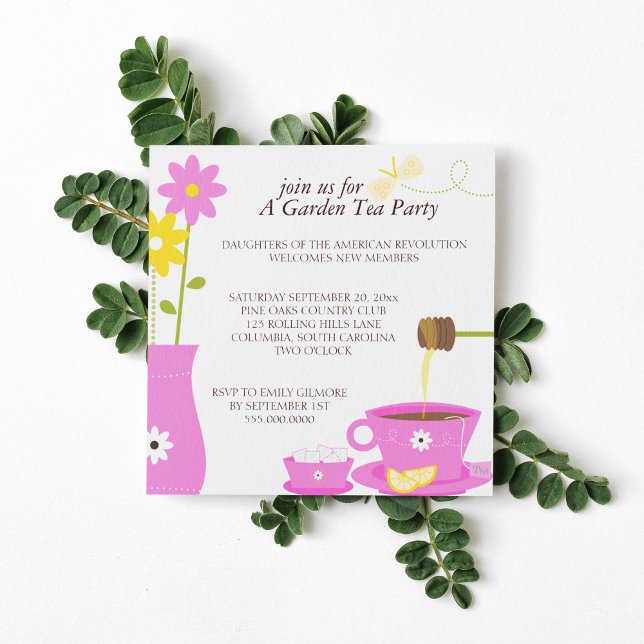 Garden Tea Party Luncheon-inbjudan Inbjudningar (Skapare uppladdad)