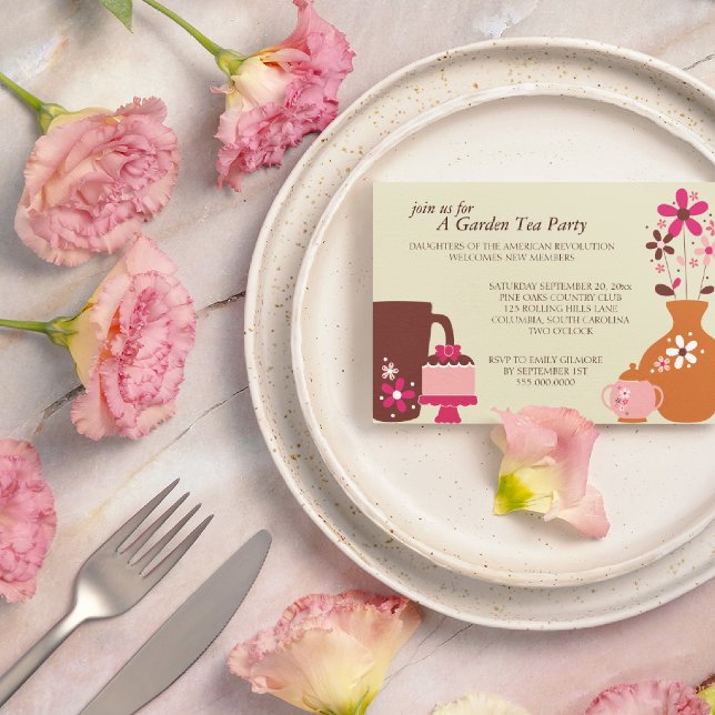 Garden Tea Party Luncheon-inbjudan Inbjudningar (Skapare uppladdad)