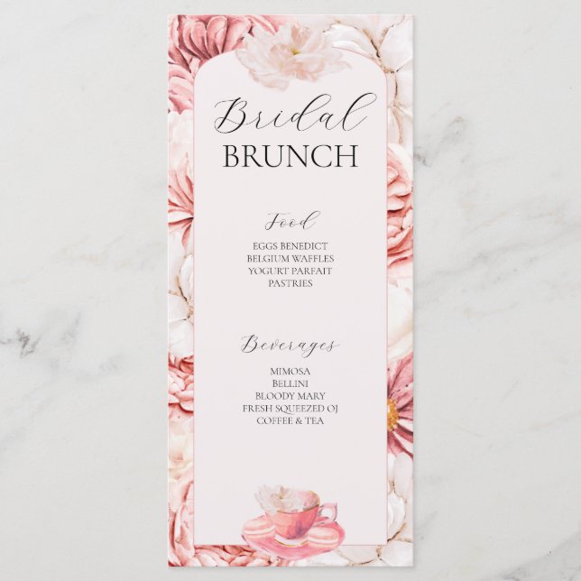 Garden Tea Party Möhippa Menu Meny (Framsida)