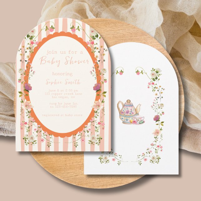 Garden Tea Party Whimsical Wand Baby Shower Inbjudningar (Skapare uppladdad)