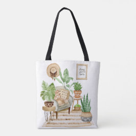 Garden Theme Tote Bag Tygkasse