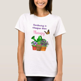 Garden Therapy with Poted Plants Garden T Shirt