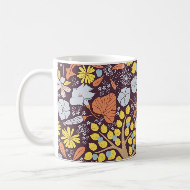 Garden träd, blommigt, äpple mönster kaffemugg (Vänster)