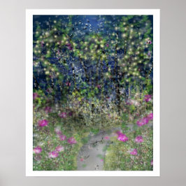 Garden Väg Digital Dreamscape-utskrift Poster
