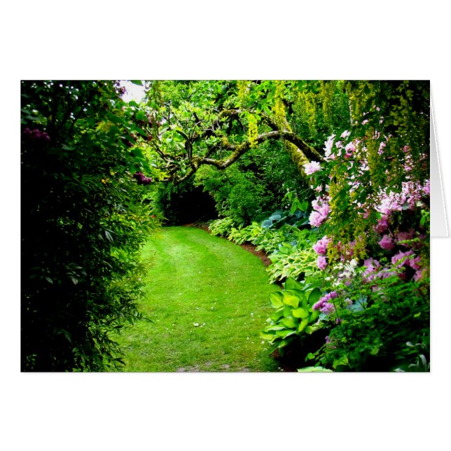 Garden Väg Hälsningskort (Framsidan Horizontal)
