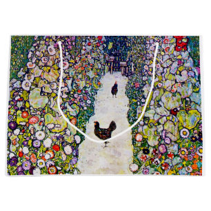 Garden Väg med Chickens, Gustav Klimt