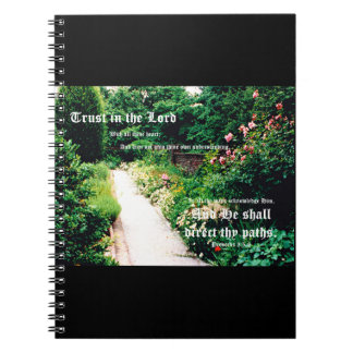 Garden Väg med Proverbs 3:5-6 Anteckningsbok