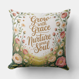 Garden Väg Scene växer med Grace Quote Kudde