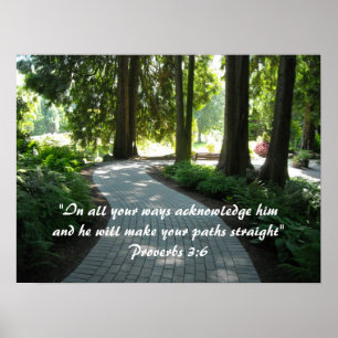 Garden Väg Scripture Verse Poster
