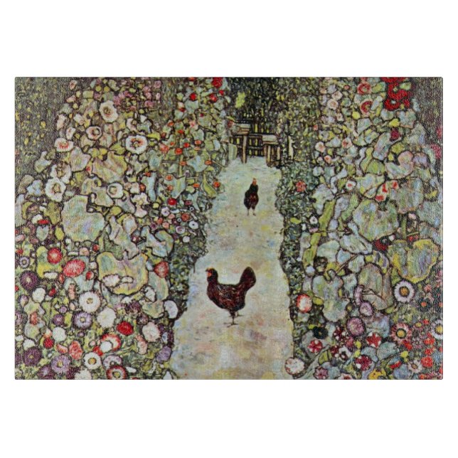 Garden Väg w Chickens, Gustav Klimt, Art nouveau (Framsidan)