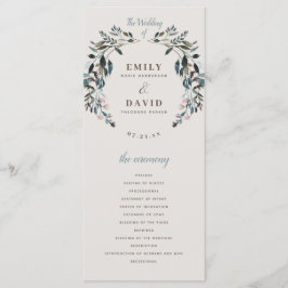 Garden Vapensköld | Äggskal | Blommigt Bröllop Cer Program