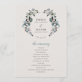 Garden Vapensköld | Äggskal | Blommigt Bröllop Cer Program