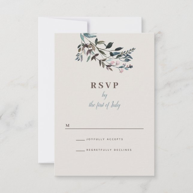 Garden Vapensköld | Äggskal | Bröllop-svar OSA Kort (Framsida)