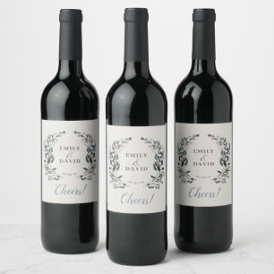 Garden Vapensköld Äggskal Cheers Wedding Favor Vinflaska Etikett