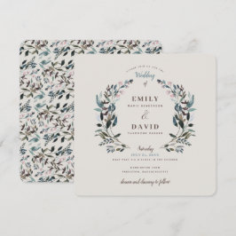 Garden Vapensköld | Äggskal | Kvadratisk Bröllop Inbjudningar