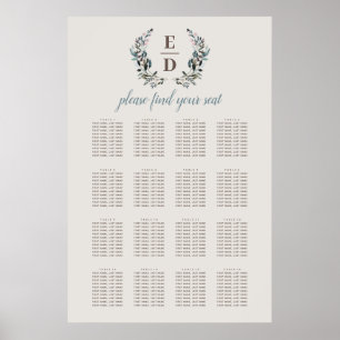 Garden Vapensköld Äggskal Sätesdiagram för Brö Poster