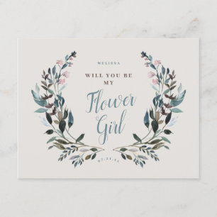 Garden Vapensköld Eggshell Bridesmaid Flower Girl Inbjudningar