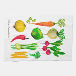 Garden Vegetables Anpassade Kitchen Towel Kökshandduk