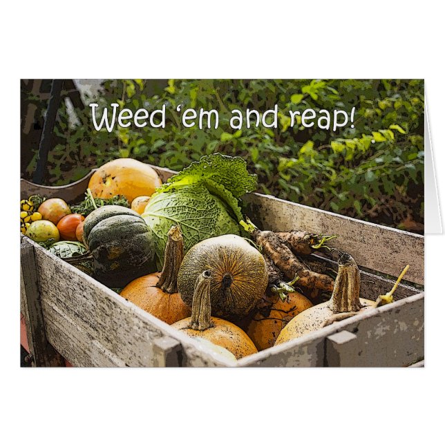 Garden Vegetables Card Hälsningskort (Framsidan Horizontal)