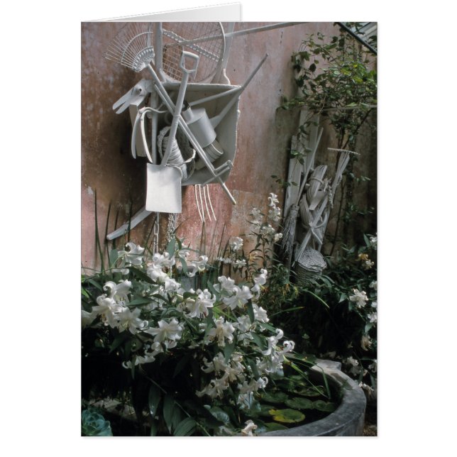 Garden verktyg-kort hälsningskort (Framsidan)