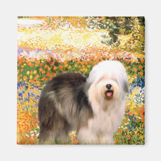 Garden (VGogh) - Gammal engelska 12 Magnet (Framsidan)