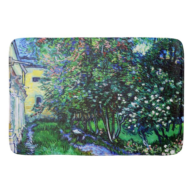 Garden vid asyl på Saint-Rémy, Van Gogh Badrumsmatta (Framsidan)