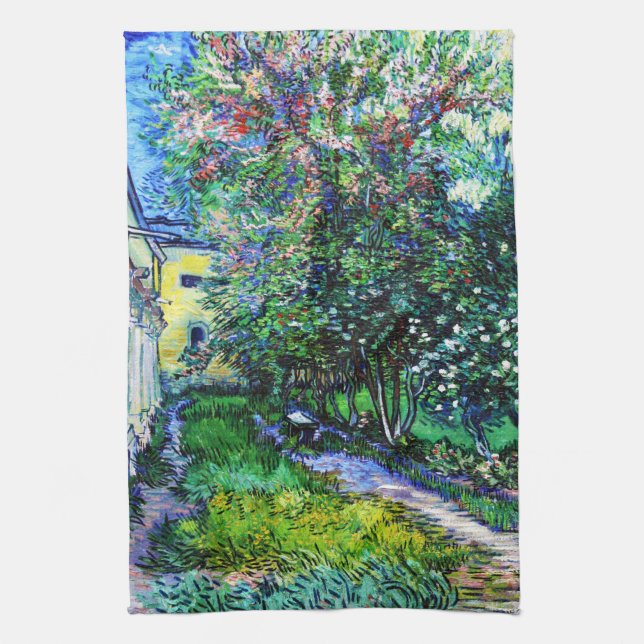 Garden vid asyl på Saint-Rémy, Van Gogh Kökshandduk (Vertikal)