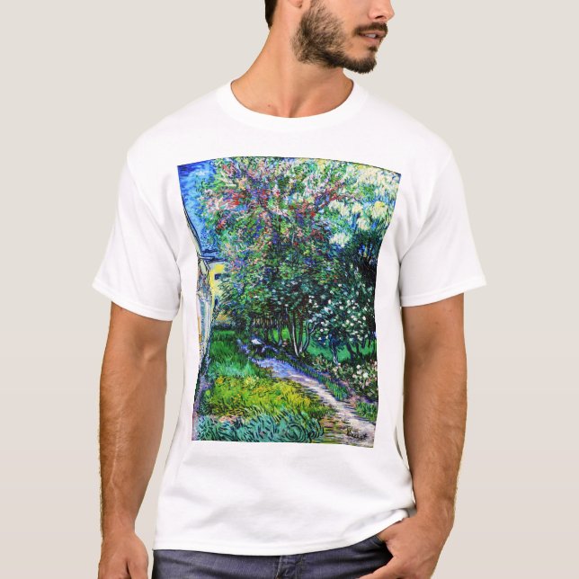 Garden vid asyl på Saint-Rémy, Van Gogh T Shirt (Framsida)
