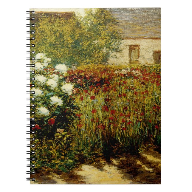 Garden vid Giverny Anteckningsbok Med Spiral (Framsidan)