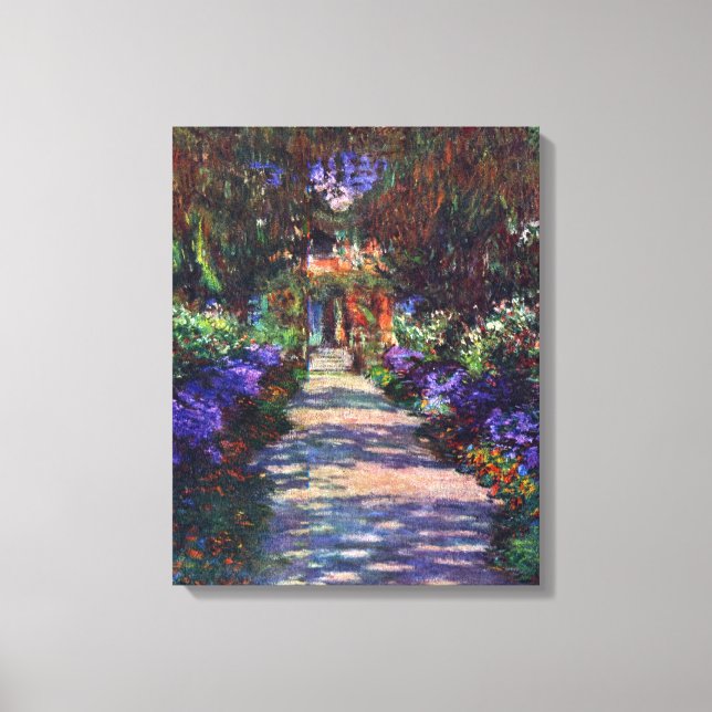 Garden vid Giverny av Claude Monet Canvastryck (Framsida)