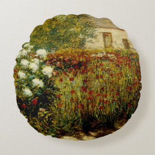 Garden vid Giverny Rund Kudde