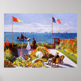 Garden vid Sainte-Adresse av Claude Monet Poster