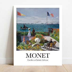 Garden vid Sainte-Adresse av Claude Monet Poster