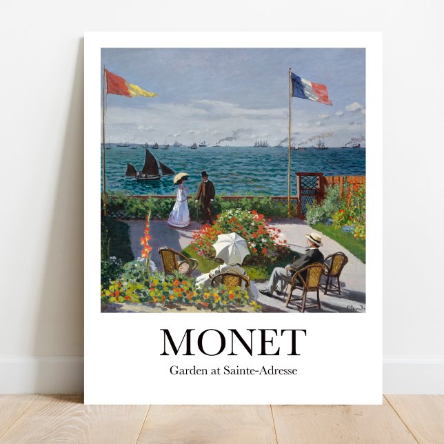 Garden vid Sainte-Adresse av Claude Monet Poster (Monet's Impressionist Escape: "Garden at Sainte-Adresse" Poster! Bring sunshine home)
