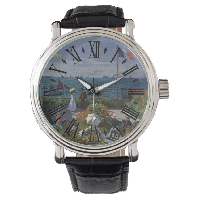 Garden vid Sainte-Adresse av Claude Monet Watch Armbandsur (Framsida)