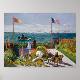 Garden vid Sainte-Adresse Claude Monet Poster