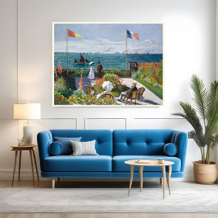 Garden vid Sainte-Adresse, Monet Poster