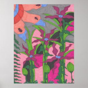 Garden vid Twilight Poster