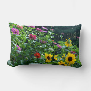 Garden View, daisy, kosmos, solblommor, morsa Lumbarkudde