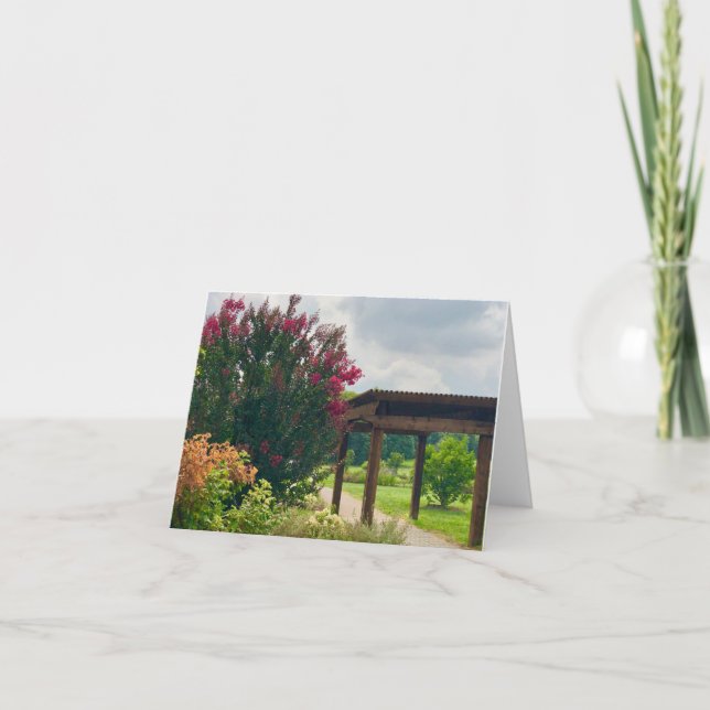 Garden View Notecard Tack Kort (Framsida)