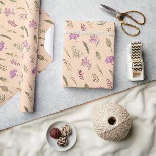 Garden Vintage Gift med minimal engelsk Blommigt Presentpapper