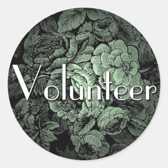Garden Volunteer Stickers Runt Klistermärke (Framsida)